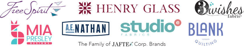 Jaftex Corp. family of brands: FreeSpirit, Henry Glass, 3 Wishes, Mia Presley Designs, A.E. Nathan, Studio e and Blank Quilting